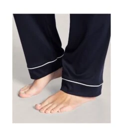 Calida Pyjama Femme à Boutons Night Lovers DARK LAPIS BLUE -Calida Soldes pyjama femme a boutons night lovers 339 dark lapis blue 3