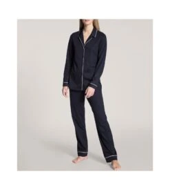 Calida Pyjama Femme à Boutons Night Lovers DARK LAPIS BLUE -Calida Soldes pyjama femme a boutons night lovers 339 dark lapis blue 6