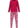 Calida Pyjama Long Femme Blooming Nights Barberry Red