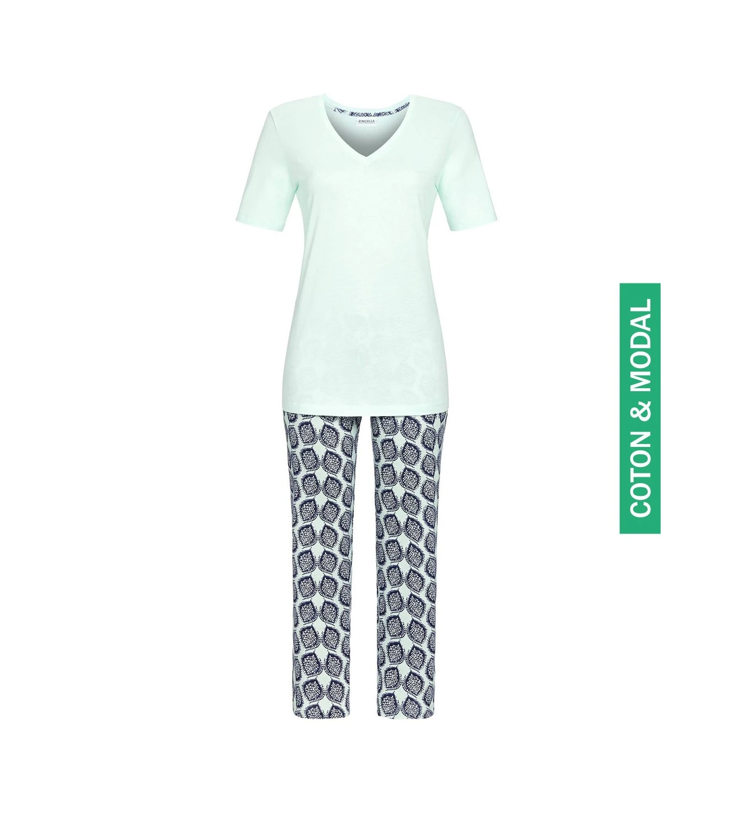 Pyjama Pantalon 7/8 Icegreen 3 Pyjama Pantalon 7/8 Icegreen – Image 3