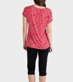 Pyjama Pour Femme Corsaire Rouge -Calida Soldes pyjama pour femme corsaire 299 rouge 2
