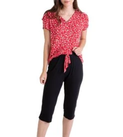 Pyjama Pour Femme Corsaire Rouge