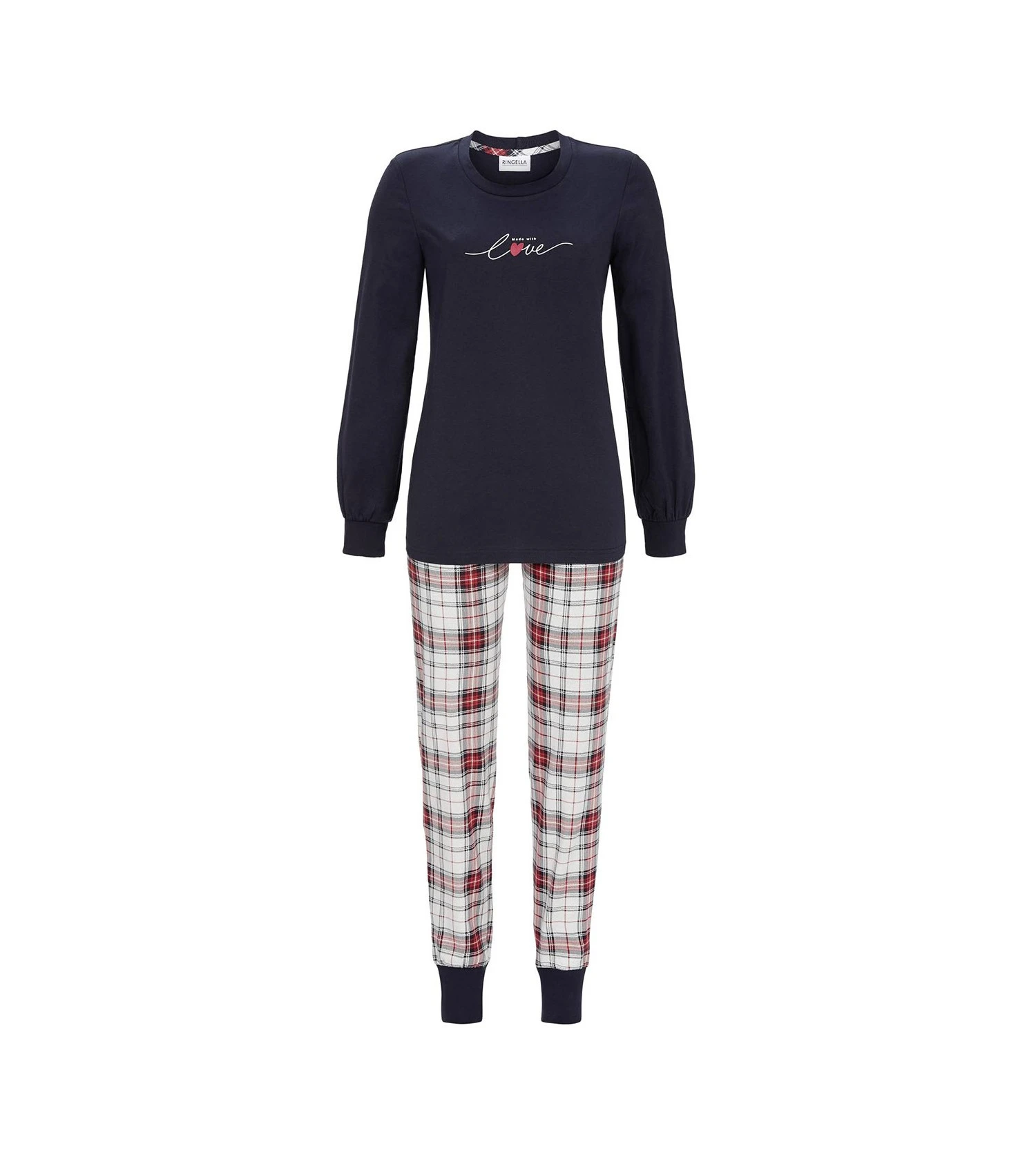 Pyjama Resserré Imprimé écossais Dark Navy 2 Pyjama Resserré Imprimé écossais Dark Navy – Image 2