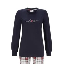 Pyjama Resserré Imprimé écossais Dark Navy