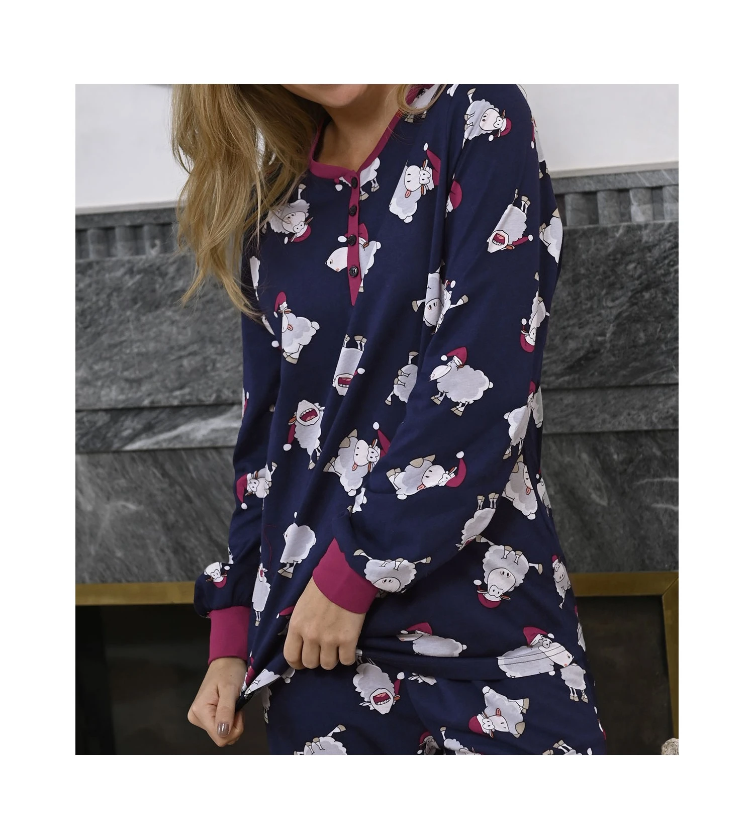 Pyjama Resserré Moutons De Noël Night 2 Pyjama Resserré Moutons De Noël Night – Image 2