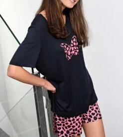 Pyjashort Imprimé Papillon Night 7 Pyjashort Imprimé Papillon Night -Calida Soldes pyjashort imprime papillon 286 night 3