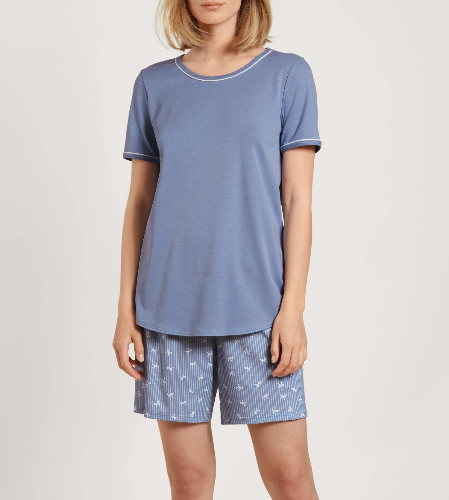 Calida Pyjashort Pour Femme Provence Blue 2 Calida Pyjashort Pour Femme Provence Blue – Image 2