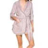 Robe De Chambre Courte En Pilou Lilac Haze