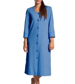 Robe De Chambre Manches 3/4 Bleu Denim
