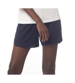 Short Basique En Viscose Côtelée Bleu Marine