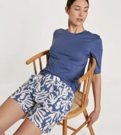 Calida Short Imprimé Océan Favourites Coast Water Blue 8 Calida Short Imprimé Océan Favourites Coast Water Blue -Calida Soldes short pour femme 427 marine water blue 3