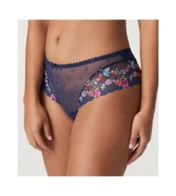 PRIMA DONNA Shorty String Brodé Sedaine Water Blue -Calida Soldes shorty string brode sedaine water blue 4