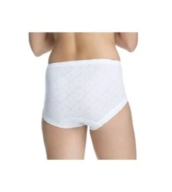 Calida Soldes -Calida Soldes slip haut en coton jacquard blanc 1