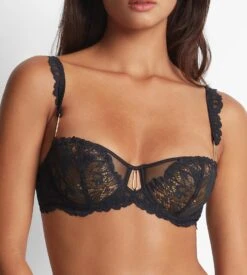 Aubade Soutien-gorge Corbeille Flowermania Noir -Calida Soldes soutien gorge corbeille flowermania noir 2
