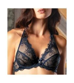Soutien-gorge Triangle Glam Soir De Venise BLEU -Calida Soldes soutien gorge glam soir de venise bleu 6