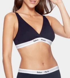 Eden Park Soutien-gorge Sans Armatures Triangle Sport Marine