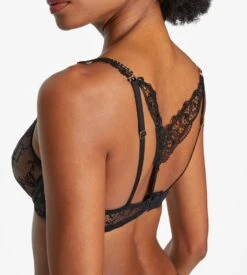Aubade Soutien-gorge Triangle Plunge Night Bird Black Queen -Calida Soldes soutien gorge triangle night bird black queen 3