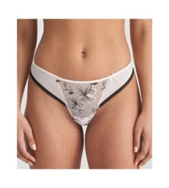 MARIE JO String En Tulle Brodé Noorah Black & Blush 9 MARIE JO String En Tulle Brodé Noorah Black & Blush -Calida Soldes string en tulle brode noorah black blush 2