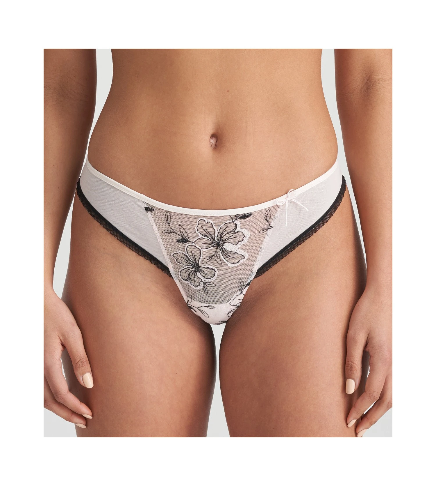 MARIE JO String En Tulle Brodé Noorah Black & Blush 3 MARIE JO String En Tulle Brodé Noorah Black & Blush – Image 3