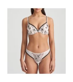 MARIE JO String En Tulle Brodé Noorah Black & Blush 12 MARIE JO String En Tulle Brodé Noorah Black & Blush -Calida Soldes string en tulle brode noorah black blush 5
