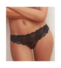 Produits populaires -Calida Soldes string tanga en dentelle reve noir 015 1