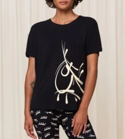 Triumph T-Shirt Ample Décontracté Mywear Black Combinaisaon -Calida Soldes t shirt ample decontracte mywear m014 black combinaisaon 3