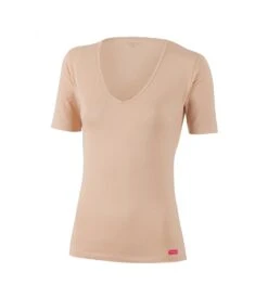 T-shirt Femme Col V Thermo Beige 144