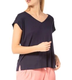 T-shirt Manches Courtes Pour Femme MARINE