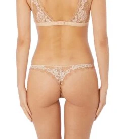 Wacoal Tanga Lace Perfection Cafe Creme CAC -Calida Soldes tanga lace perfection cafe creme cac 3