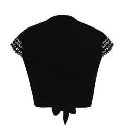 Top Cache-coeur Ajourage Couture Noir -Calida Soldes top cache coeur ajourage couture 0005 noir 1