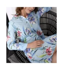 Tunique En Voile De Coton Fleuri Caribic -Calida Soldes tunique en voile de coton fleuri 267 caribic 3