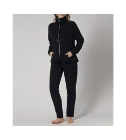 Triumph Veste Zippée Lounge-Me Climate Black -Calida Soldes veste zippee lounge me climate 0004 black 3